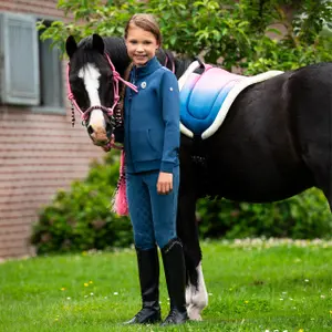 Girls' full grip riding leggings QHP Aubree image-5