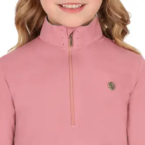 Long-sleeved competition polo for girls QHP Lucky Start image-3