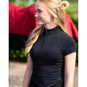 Women's riding polo shirt QHP Oakleigh image-1