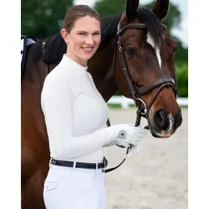 Reithemd langarm Damen QHP Vaila image-3