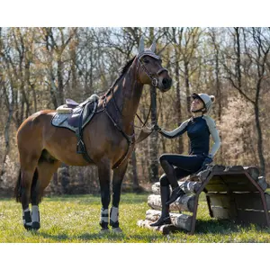 Guêtres de cross antérieurs pour cheval fermées QHP Technical image-1