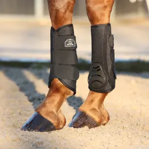 Closed front gaiters for horses QHP Air Mesh image-2