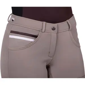 Pantaloni da equitazione full grip QHP Emma image-5