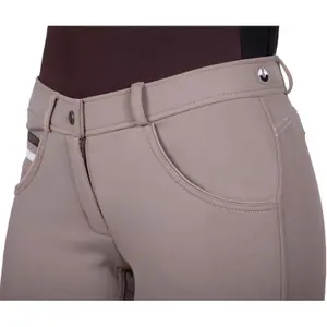 Pantaloni da equitazione full grip QHP Emma image-6