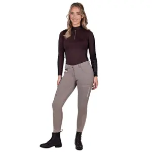 Pantaloni da equitazione full grip QHP Emma image-1