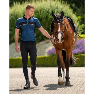 Pantaloni da equitazione a media aderenza QHP Swen image-1