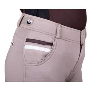 Calças de equitação full grip para criança QHP Softshell Emma image-6