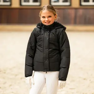 Winterjacke mit abnehmbaren Ärmeln für Mädchen Reiten QHP Rayah image-1