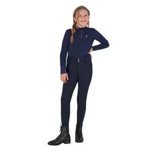 Children's full grip riding Trousers QHP Lymee image-1