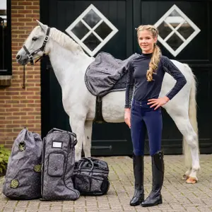 Children's full grip riding Trousers QHP Lymee image-3