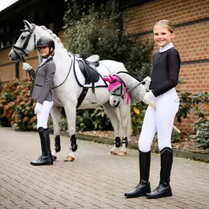 Girl's competition polo shirt QHP Sennah image-5