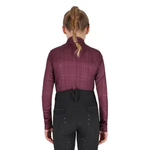 Paardrijpolo met lange mouwen voor meisjes QHP Zahra image-1