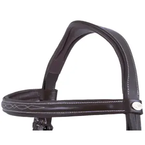 Ozdobne uzdy jeździeckie z ozdobnymi szwami QHP image-2