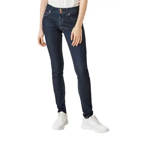 Women's Skinny Jeans with Belt Loops QS image-1