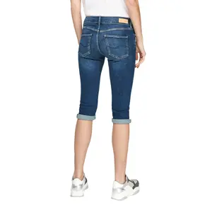 Womens Light Wash Slim Fit 3/4 Jeans QS image-4