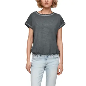 Womens Oversized Vintage Effect T-Shirt QS image-1