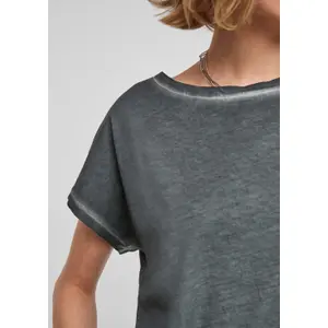 Womens Oversized Vintage Effect T-Shirt QS image-2
