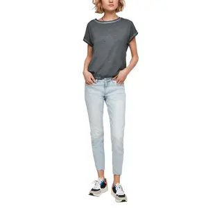 Womens Oversized Vintage Effect T-Shirt QS image-5