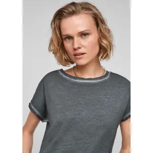 Womens Oversized Vintage Effect T-Shirt QS image-6
