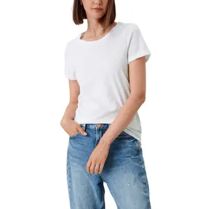 Women's cotton round-neck T-shirt QS image-1