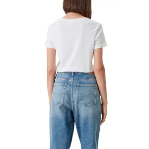 Women's cotton round-neck T-shirt QS image-4