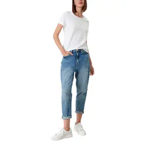 Women's cotton round-neck T-shirt QS image-5