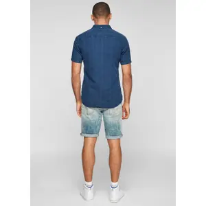 Indigo Jacquard Shirt QS image-2