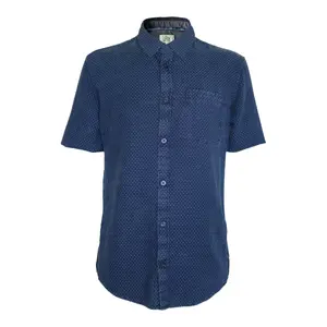 Indigo Jacquard Shirt QS image-4