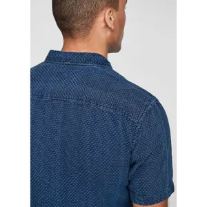 Indigo Jacquard Shirt QS image-6