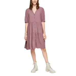 Women's ruffled dress QS image-1