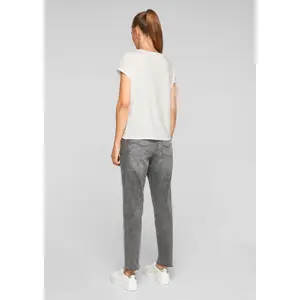 Basic Round Neck Cotton Jersey T-Shirt Women QS image-3