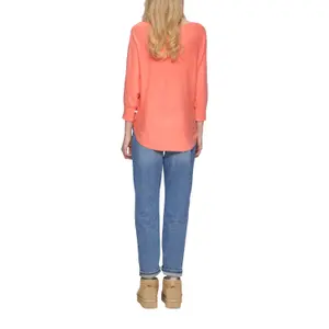 Womens Mixed Viscose Knit Jumper QS image-5