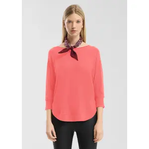 Womens Mixed Viscose Knit Jumper QS image-6