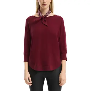 Womens Mixed Viscose Knit Jumper QS image-2