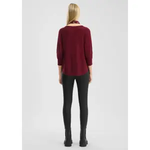 Womens Mixed Viscose Knit Jumper QS image-4