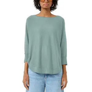 Womens Mixed Viscose Knit Jumper QS image-2