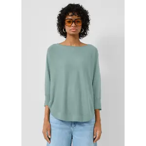 Womens Mixed Viscose Knit Jumper QS image-6