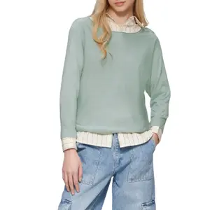 Womens Mixed Viscose Knit Jumper QS image-2