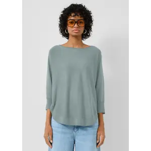 Womens Mixed Viscose Knit Jumper QS image-6