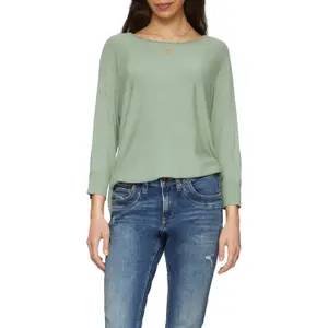 Womens Mixed Viscose Knit Jumper QS image-2