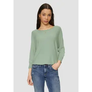 Womens Mixed Viscose Knit Jumper QS image-3