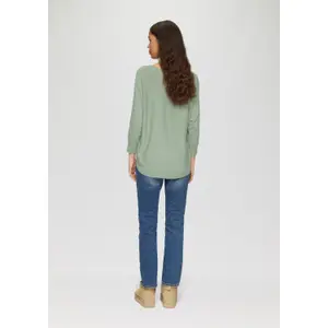 Womens Mixed Viscose Knit Jumper QS image-4