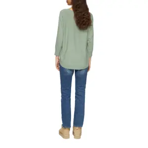 Womens Mixed Viscose Knit Jumper QS image-5