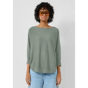 Womens Mixed Viscose Knit Jumper QS image-6