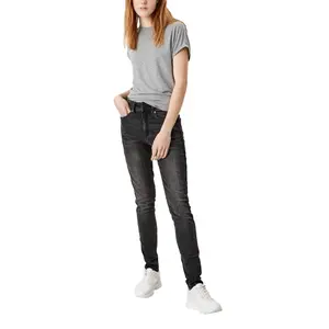 Women's Stretch Distressed Skinny Jeans QS image-5