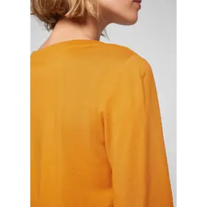 Women's Long Sleeve Jersey T-Shirt with Tunisian Collar QS image-2