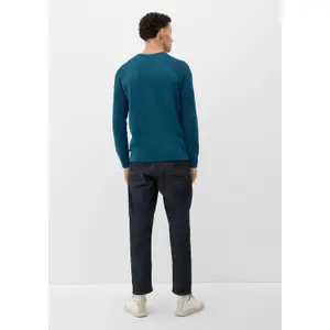 Textured Knit Raglan Sleeve Jumper QS image-3