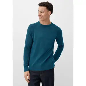 Textured Knit Raglan Sleeve Jumper QS image-6