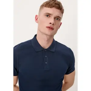 Classic Soft Piqué Cotton Polo with Badge QS image-2