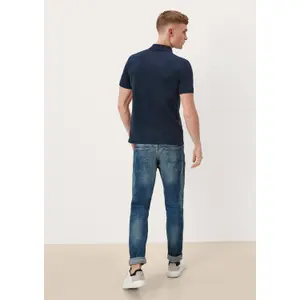 Classic Soft Piqué Cotton Polo with Badge QS image-3